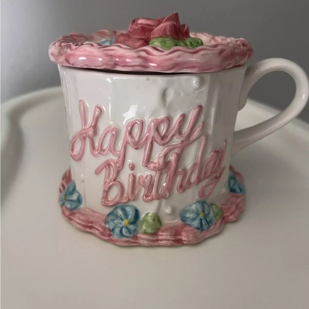 vintage teleflora coffee mug with cover